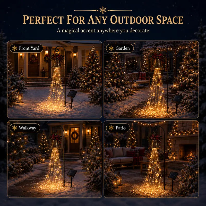 🎄Christmas Bell Cascade Solar Yard Light✨