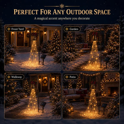 🎄Christmas Bell Cascade Solar Yard Light✨