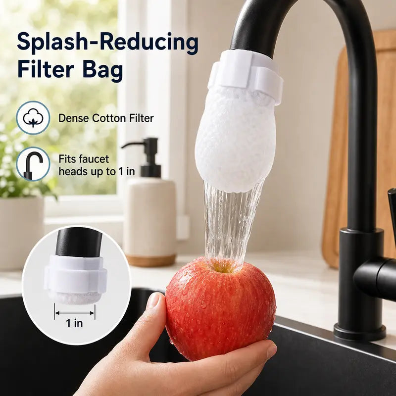 [Fits Faucets < 1"] 50 cotton filter bags disposable Cotton Faucet Filter Bags with 10 fastening straps 💧
