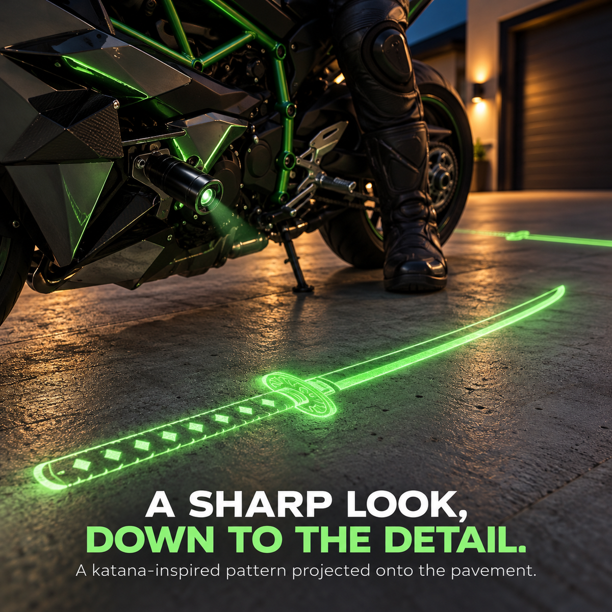 🏍️ Angel Wing Motorcycle LED Projector Lights (1 Pair)