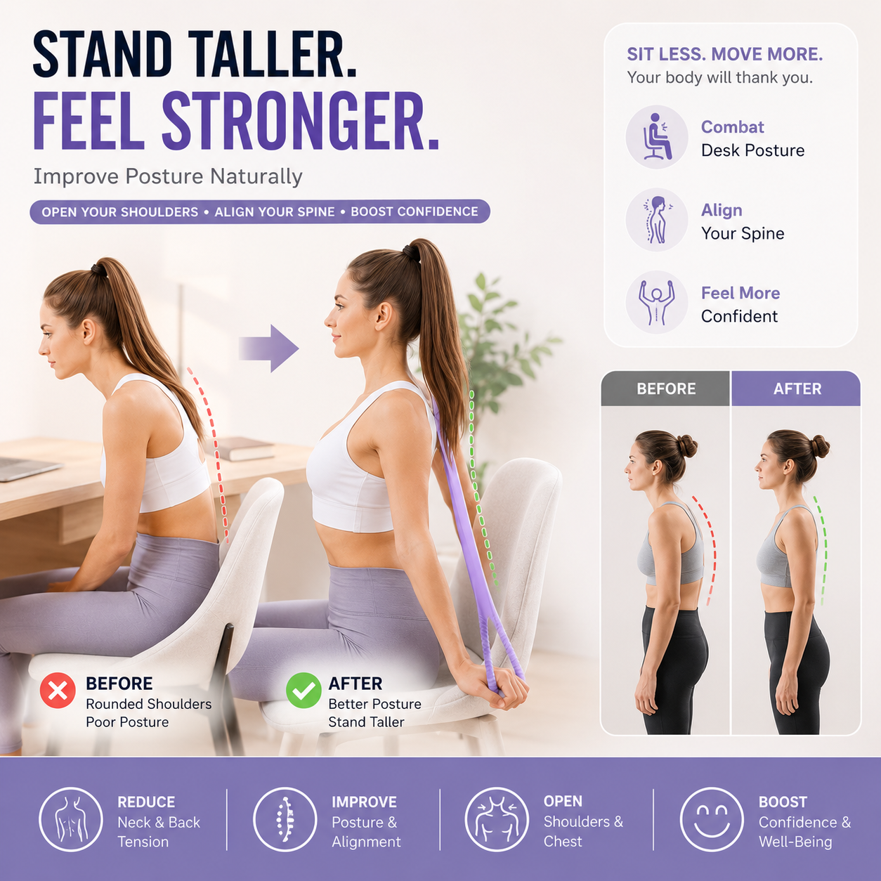 Tone Your Arms & Back in Just 10 Minutes a Day-A Lightweight Figure 8 Resistance Band Designed to Improve Posture, Build Strength, and Sculpt a Leaner Body Anywhere.