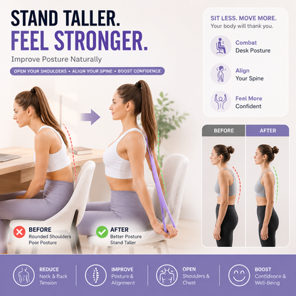 Tone Your Arms & Back in Just 10 Minutes a Day-A Lightweight Figure 8 Resistance Band Designed to Improve Posture, Build Strength, and Sculpt a Leaner Body Anywhere.