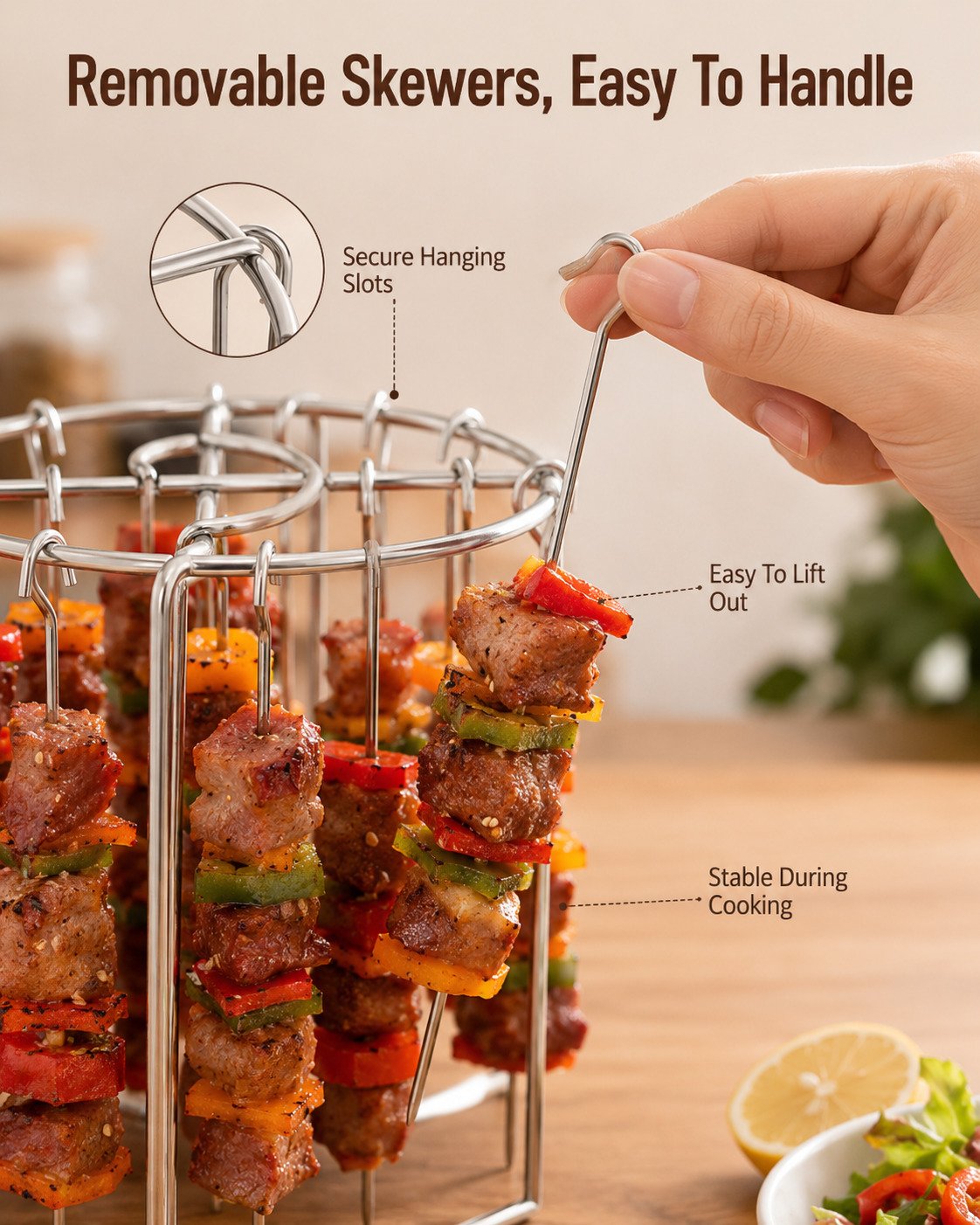 🔥50% OFF Today🔥Make Juicy BBQ-Style Skewers Right in Your Air Fryer
