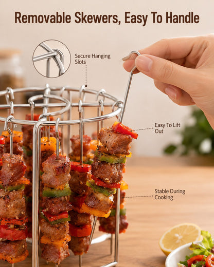 🔥50% OFF Today🔥Make Juicy BBQ-Style Skewers Right in Your Air Fryer