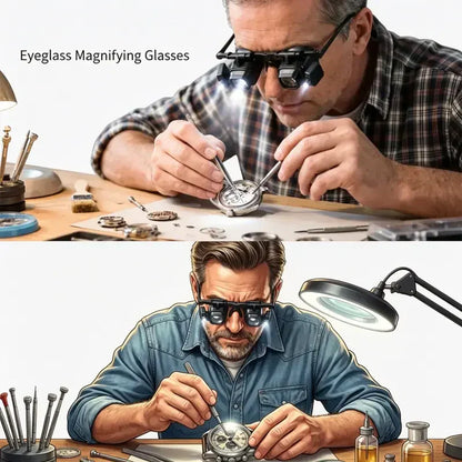 💥Precision LED Magnifier for Electronics & Crafts – Adjustable stand & 10X-20X zoom – Hands-free, bright light 🛠️