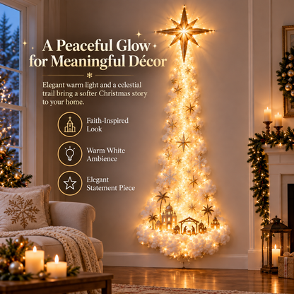 ✨ Christmas Magic Trail Wall Light – Glowing Vertical Holiday Scene in 10 Festive Styles