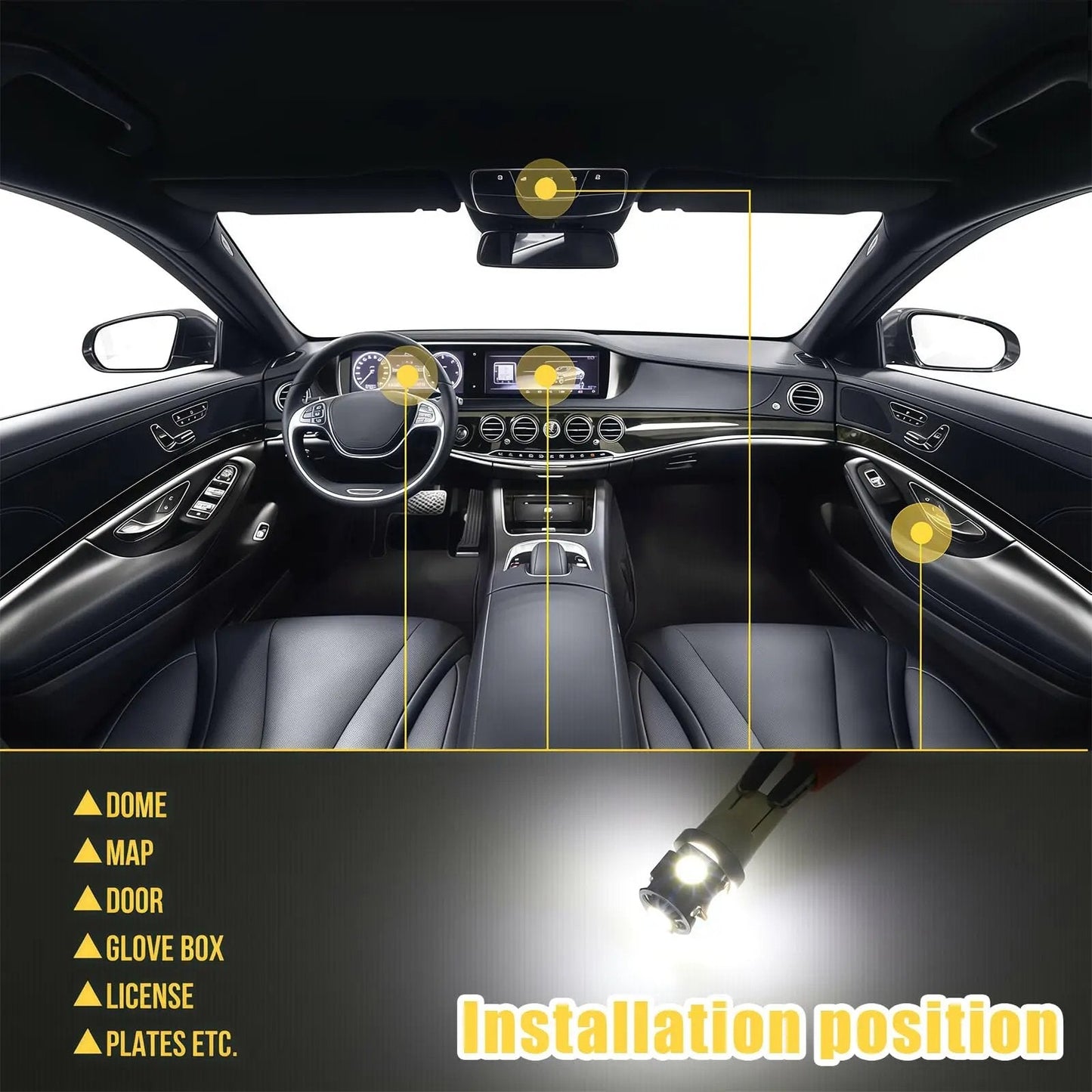 💡70 & 42 Pcs Interior Car Light Kit