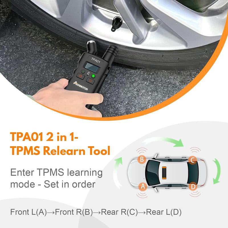 Digital tire pressure gauge and TPMS reset tool product view