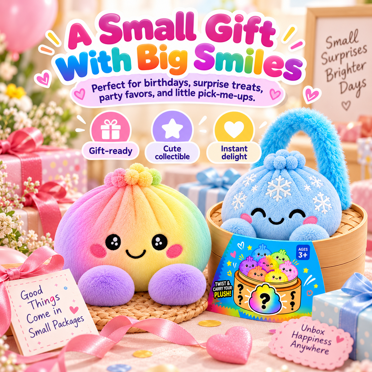 Mystery Dumpling Plush Surprise Basket – 13 Cute Collectible Styles