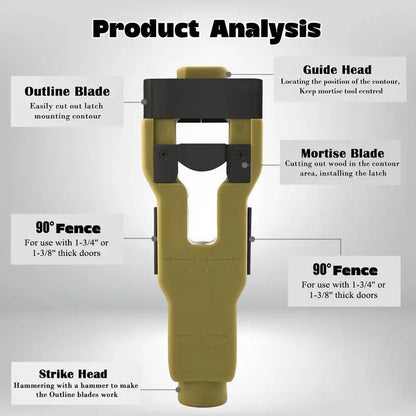 🔨 Door Latch Installation Kit – Precision Mortise Tool for Fast & Accurate Door Lock Installation