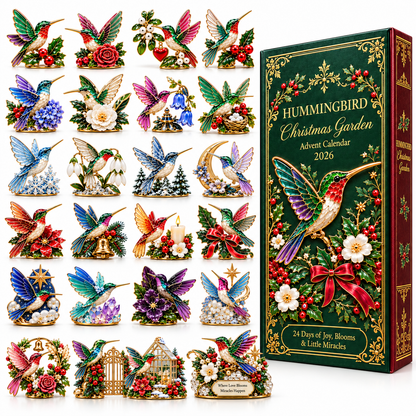 🌸🐦2026 Hummingbird Christmas Garden Advent Calendar – 24-Day Miniature Collectible Surprise Set