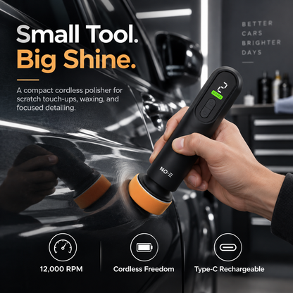 🚗 3-in-1 Cordless Car Polisher – 12,000 RPM Rechargeable Polishing, Waxing & Sanding Tool