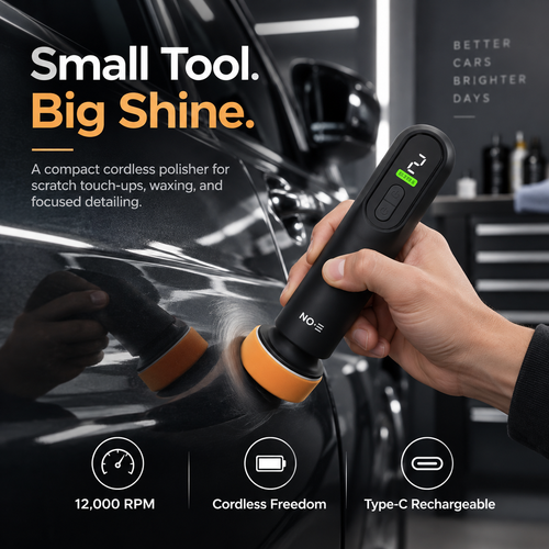 🚗 3-in-1 Cordless Car Polisher – 12,000 RPM Rechargeable Polishing, Waxing & Sanding Tool