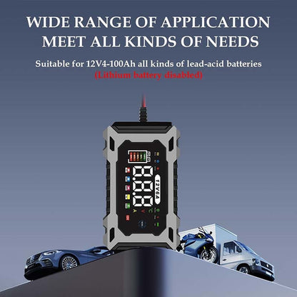 🚗12V/24V Smart Battery Charger, Maintainer & Trickle Charger🔋