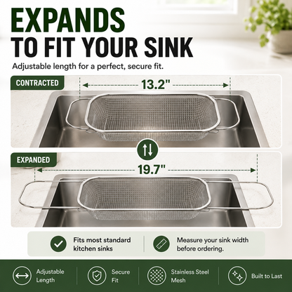🔥50% OFF TODAY💦 Expandable Over-the-Sink Strainer Basket