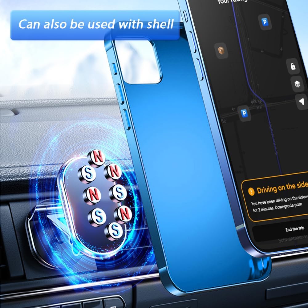 Magnetic car phone mount with compatible phone case
