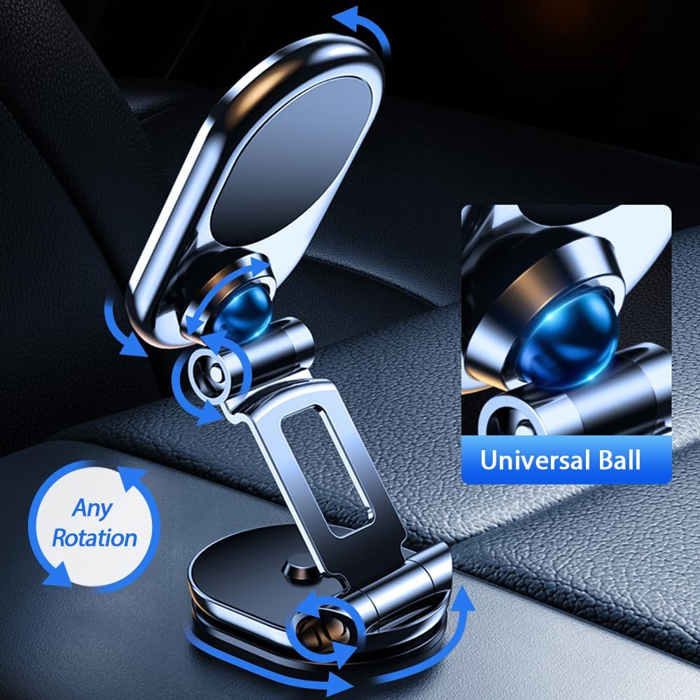 Multi joint car phone holder showing adjustable upper joint