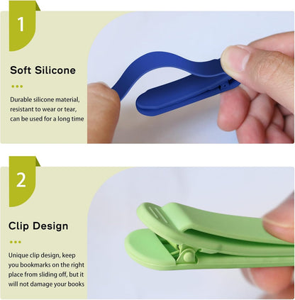 Automatic Silicone Smart Bookmark – Innovative Book Clip(6 pcs)