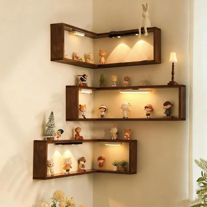 Smart Corner Shelves that Light up Your Space