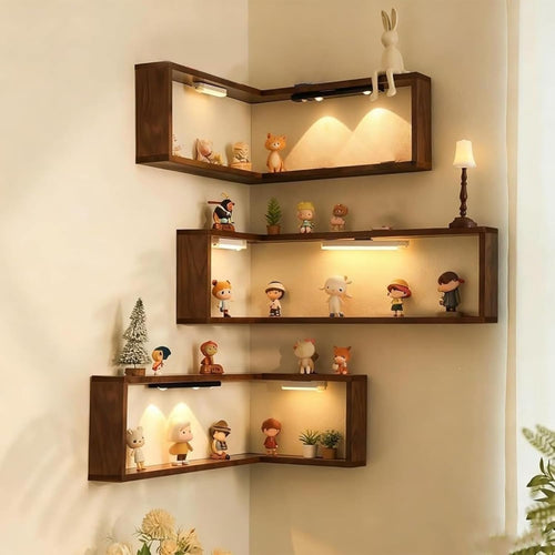 Smart Corner Shelves that Light up Your Space