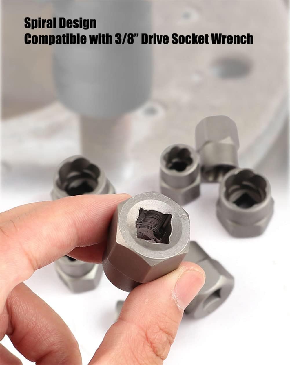Listed SAE and metric extractor socket size guide
