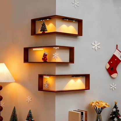 Smart Corner Shelves that Light up Your Space