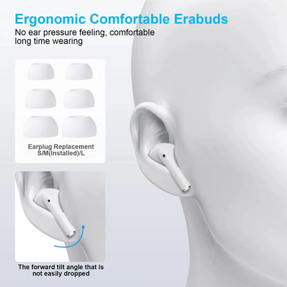 Bluetooth Earbuds with Active Noise Cancellation Adaptive Audio, USB-C Charging Case, Long Battery Life, Automatic Intelligent Matching Compatible with All Systems