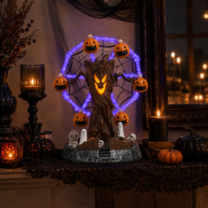 🎃 Animated Halloween Ghost Tree Ferris Wheel | Rotating Spooky Table Decor 🎡