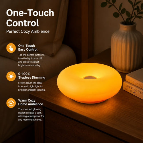 Touch-Activated Donut Lamp