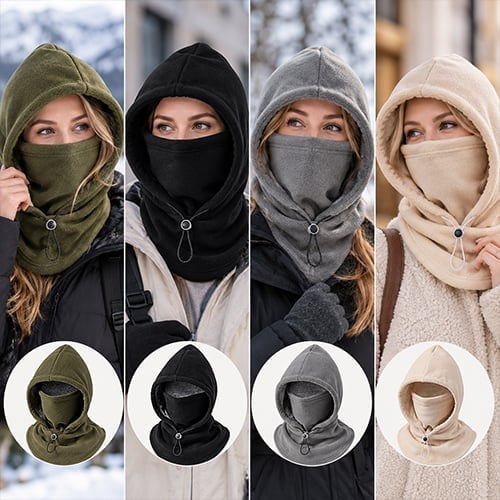 💥Special Price🔥Fleece Double Layer Integrated Mask Hat