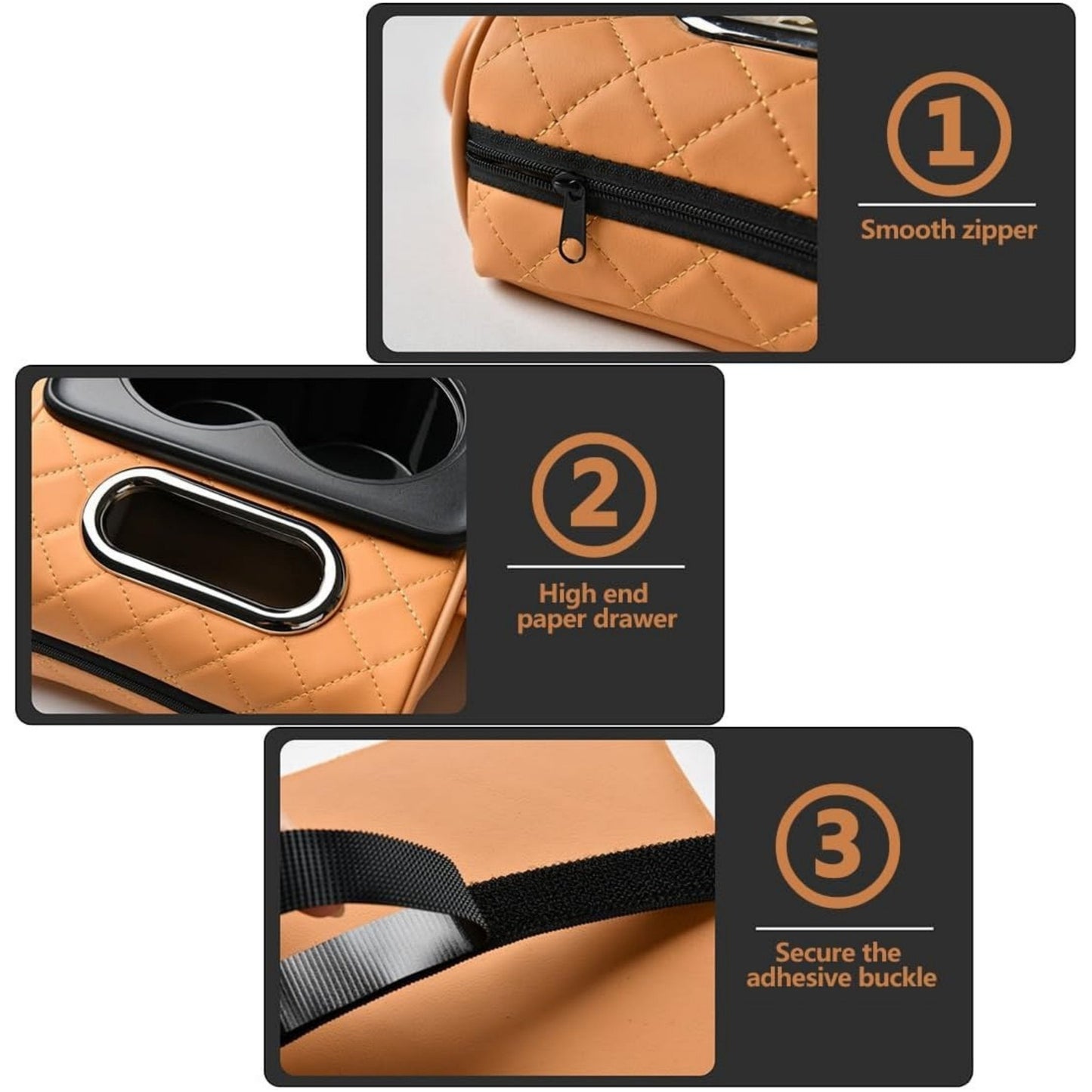 🚗✨4-in-1 Car Armrest Storage Organizer – Cup Holder, Phone Stand & Center Console Storage Bag