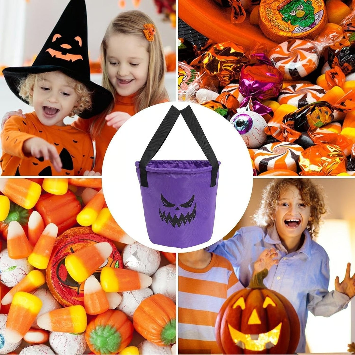👻 Glow-in-the-Dark Halloween Candy Basket – LED Trick-or-Treat Bag👻
