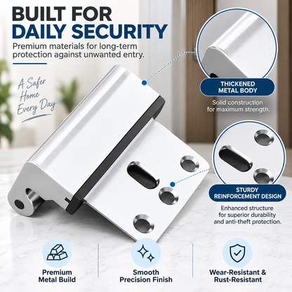 180° Inward-Opening Door Reinforcement Lock – Low-Profile Anti-Theft Security Latch