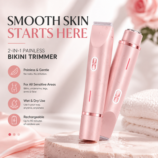 2-in-1 Painless Bikini Trimmer & Precision Shaver for Women