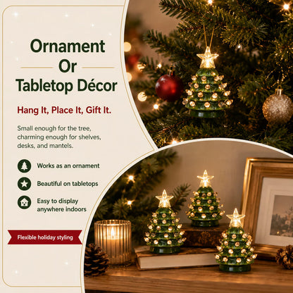 Christmas Set of 4 Mini Nostalgic Tree Ornaments with Gift Bags