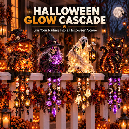 ⏰ LAST DAY 49% OFF - 🎃 Halloween Character Glow Cascade Railing Lights