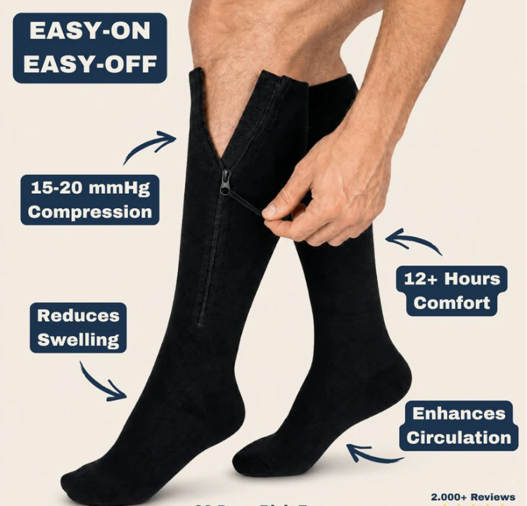 😂 Limited Time: 20% OFF –🏃‍♂️ Sports Zipper Socks – Comfort, Support & Easy On/Off