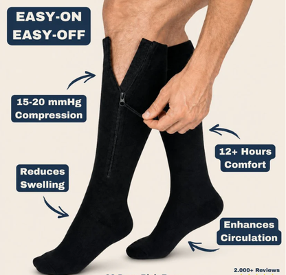 😂 Limited Time: 20% OFF –🏃‍♂️ Sports Zipper Socks – Comfort, Support & Easy On/Off