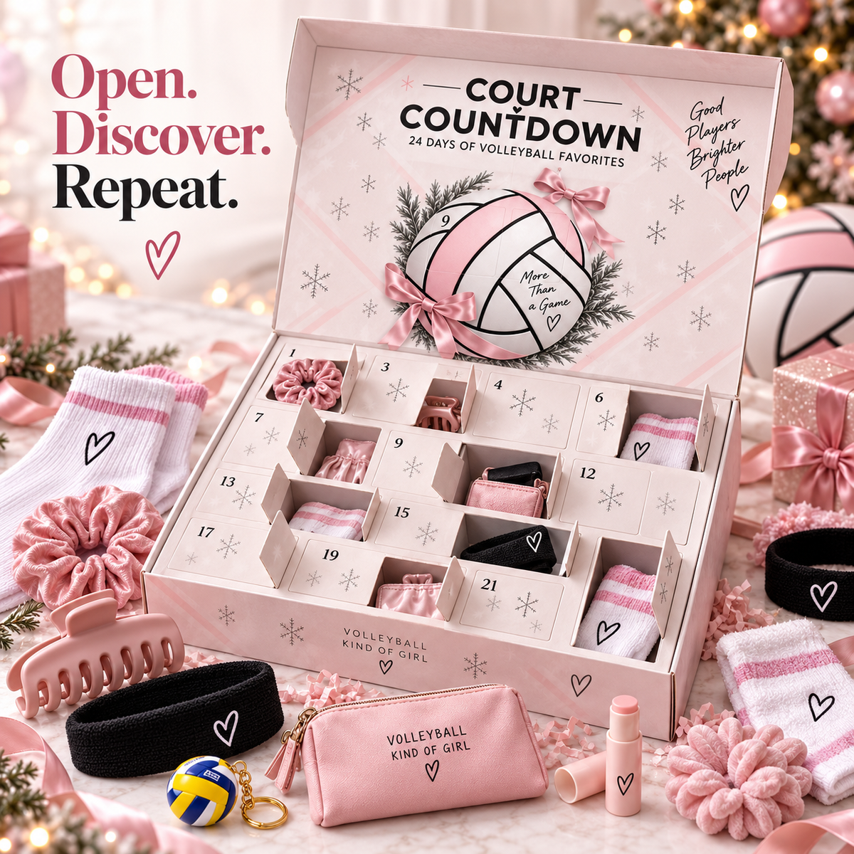 🏐 24-Day Volleyball Countdown Gift Box – Game-Day Favorites