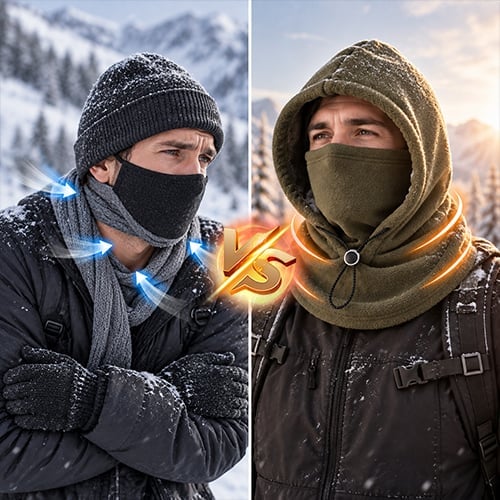 💥Special Price🔥Fleece Double Layer Integrated Mask Hat