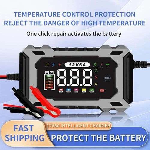 🚗12V/24V Smart Battery Charger, Maintainer & Trickle Charger🔋