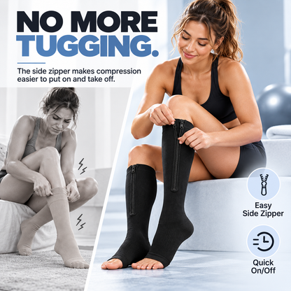 😂 Limited Time: 20% OFF –🏃‍♂️ Sports Zipper Socks – Comfort, Support & Easy On/Off