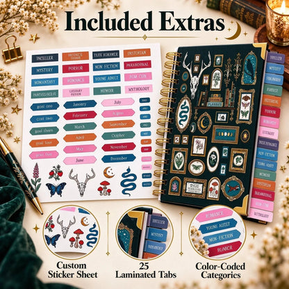 Midnight Study Hardcover Reading Planner for Book Lovers