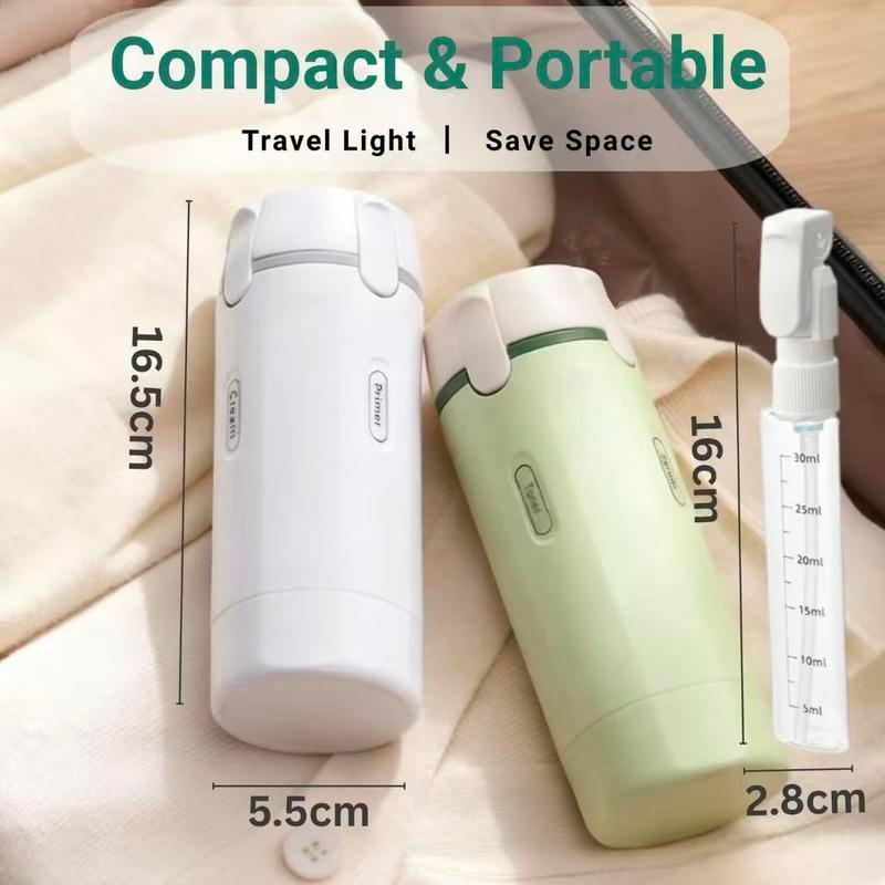 One Bottle. Four Essentials. Zero Leaks|4-in-1 Travel Dispenser Bottle