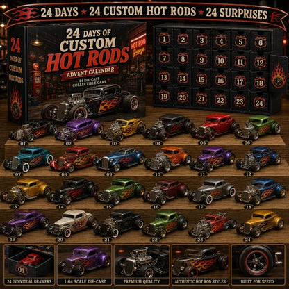 24 Days of American Car Legends Advent Calendar – 24 Die-Cast Collectibles