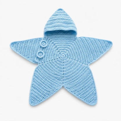 ✨Baby Starfish Knitted Romper - Adorable Hooded Photo Outfit