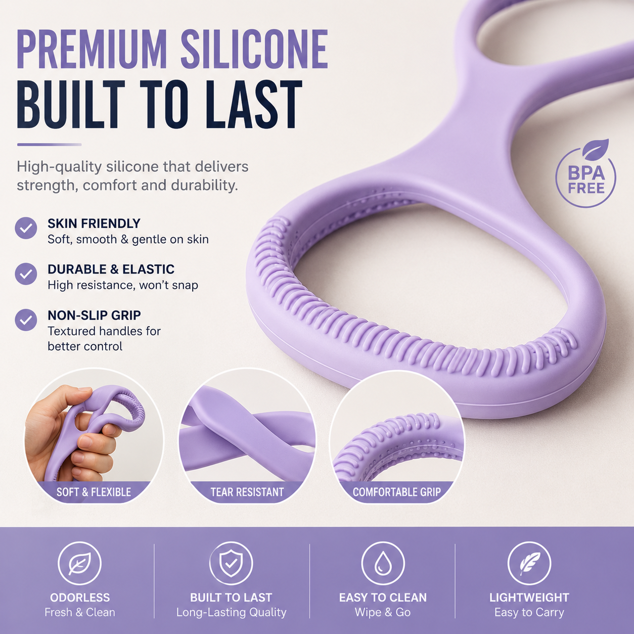 Tone Your Arms & Back in Just 10 Minutes a Day-A Lightweight Figure 8 Resistance Band Designed to Improve Posture, Build Strength, and Sculpt a Leaner Body Anywhere.