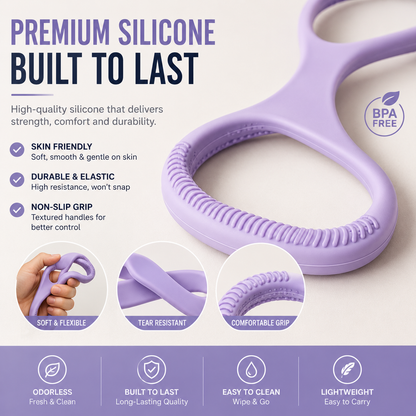 Tone Your Arms & Back in Just 10 Minutes a Day-A Lightweight Figure 8 Resistance Band Designed to Improve Posture, Build Strength, and Sculpt a Leaner Body Anywhere.