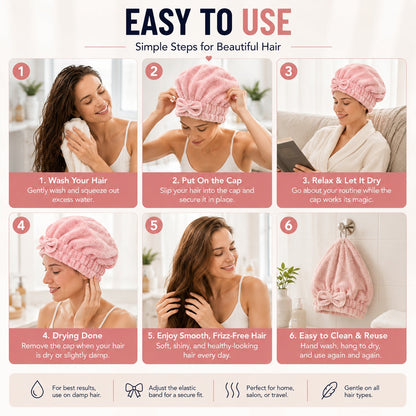💃Microfiber Hair Drying Cap🤜Say Goodbye to Hair Damage & Frizz!