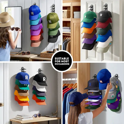 🧢 Hat Hook Wall Organizer | Holds Up to 20 Caps | No More Mess & Save 90% Space